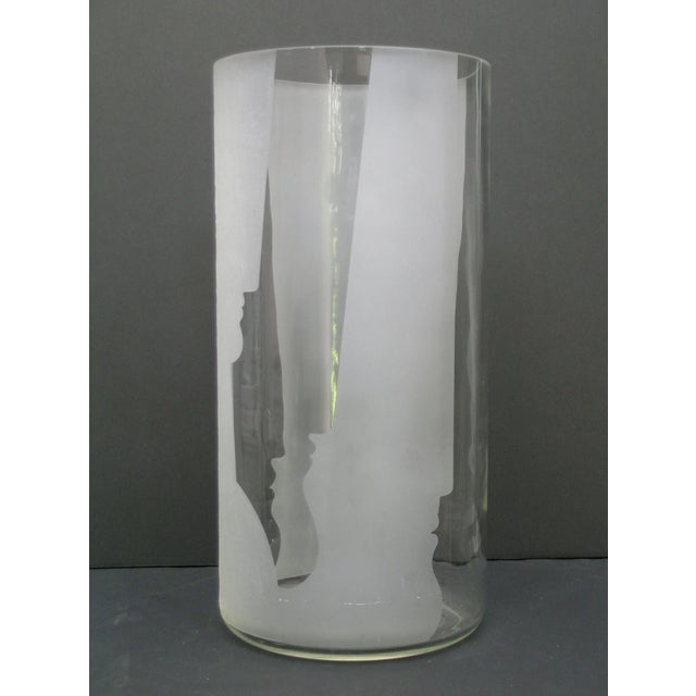 Transparent 1970s Art Deco Glass Vase From Karl Springer For Sale - Image 8 of 13