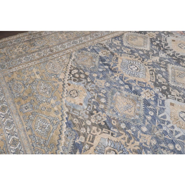 Textile Zabihi Collection Oversize Geometric Antique Persian Malayer Rug For Sale - Image 7 of 12