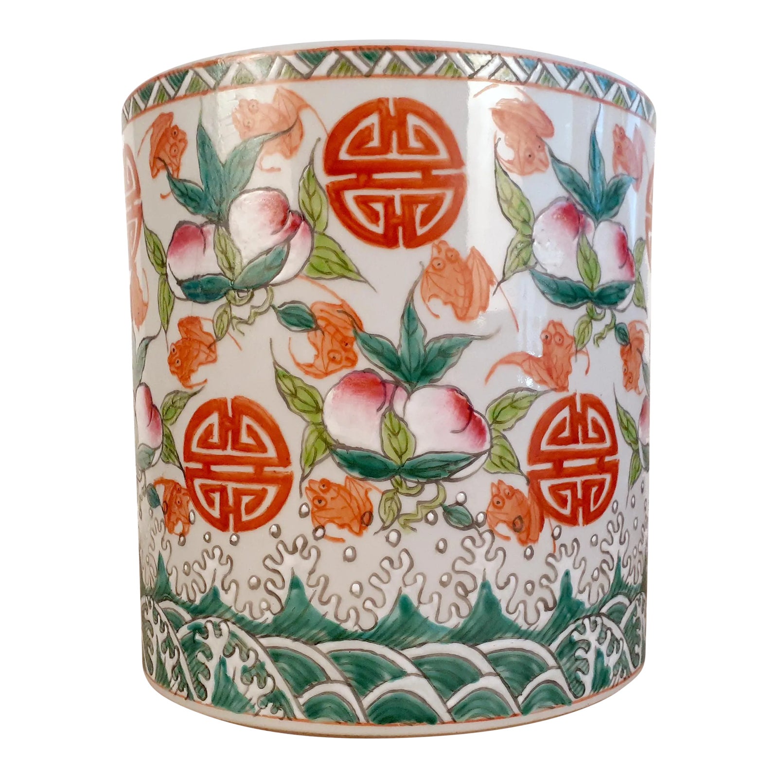 Early 20th Century Chinese Porcelain Peaches and Fu Bats Longrevity ...
