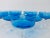 Vintage 1960s Periwinkle Blue Glass Coupes, Set of 7 For Sale - Image 4 of 5
