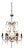 20th Century Italian Rococo Revival Gilt Metal Chandelier With Glass Drops For Sale