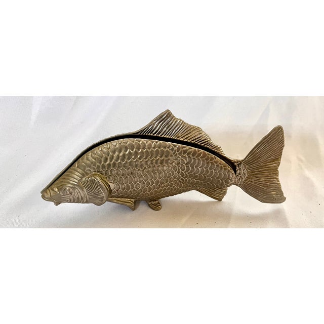 Gray Vintage Italian Fish Metal Letter/Card Holder For Sale - Image 8 of 13