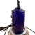 1980s Art Deco Style Chrome & Cobalt Nude Figural Lamp W/ Light-Up Cobalt Glass Base For Sale - Image 10 of 10