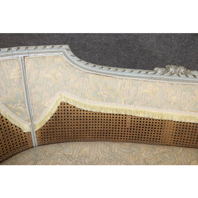 Set French Louis XVI Maison Krieger Cane Walnut Upholstered 5 Piece Parlor Set For Sale - Image 13 of 13