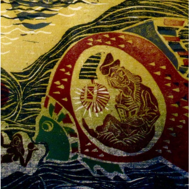 1970s Bernd Kroeler Jonah On The Way 1975 Original Print For Sale - Image 5 of 10