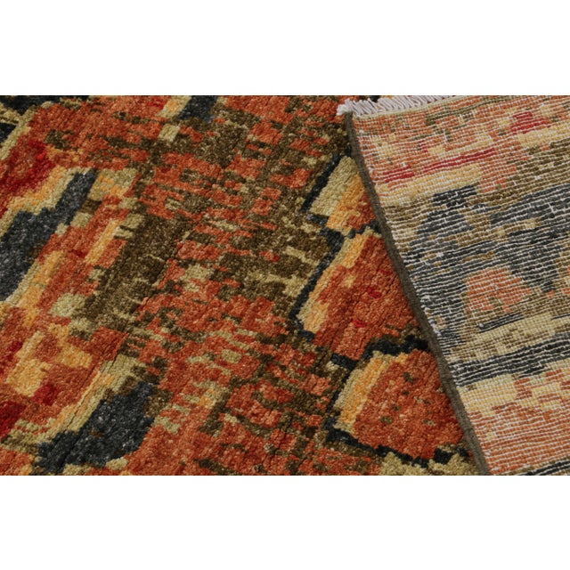 Textile Rug & Kilim’s Modern Pictorial “Kirin” Abstract Square Rug in Blue For Sale - Image 7 of 7
