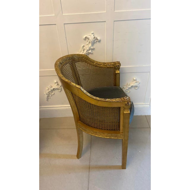 Antique French Giltwood Bergere Armchairs, 1860, Set of 2 For Sale - Image 10 of 16