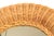 Wood 1980s Mid-Century Modern Bohemian Oval Handwoven Rattan Wicker Board Wall Mirror For Sale - Image 7 of 12