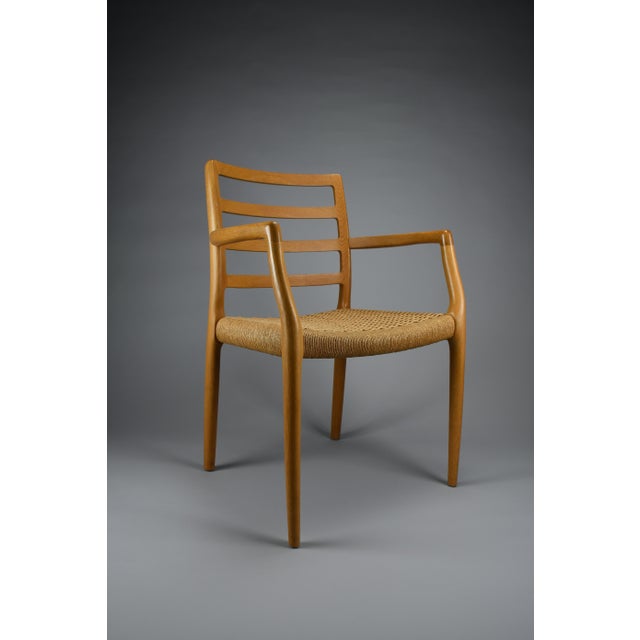 1980s Model 68 Armchair in Oak and Papercord by Niels Otto Møller for J.L. Møllers Møbelfabrik, 1981 For Sale - Image 5 of 18