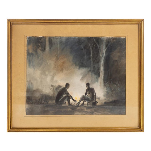 Albano Neves e Sousa, Landscape, 1966, Watercolor For Sale
