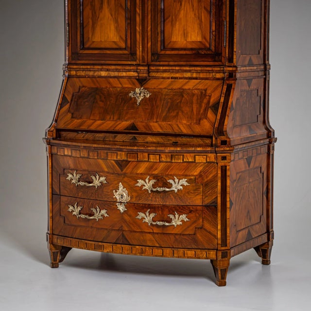 Wood Baroque Secretary, Dresden, Germany, Mid-18th Century For Sale - Image 7 of 16