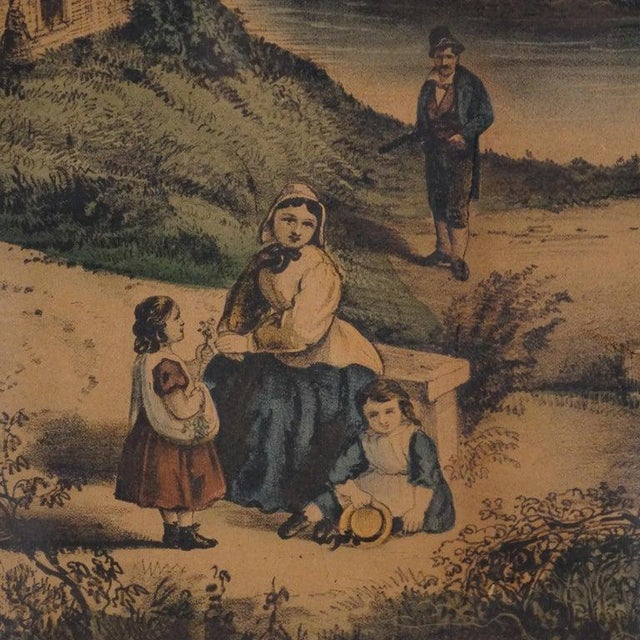 Antique Currier & Ives Print - The Meeting of the Waters 19thC For Sale - Image 9 of 16