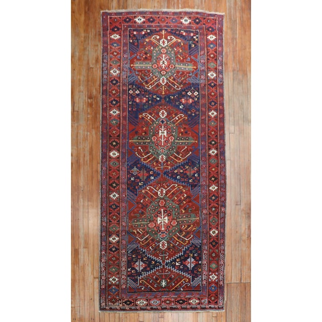 Antique Zabihi Collection Russian Zeychour Gallery Rug - 4'10" x 11'7" For Sale In New York - Image 6 of 9