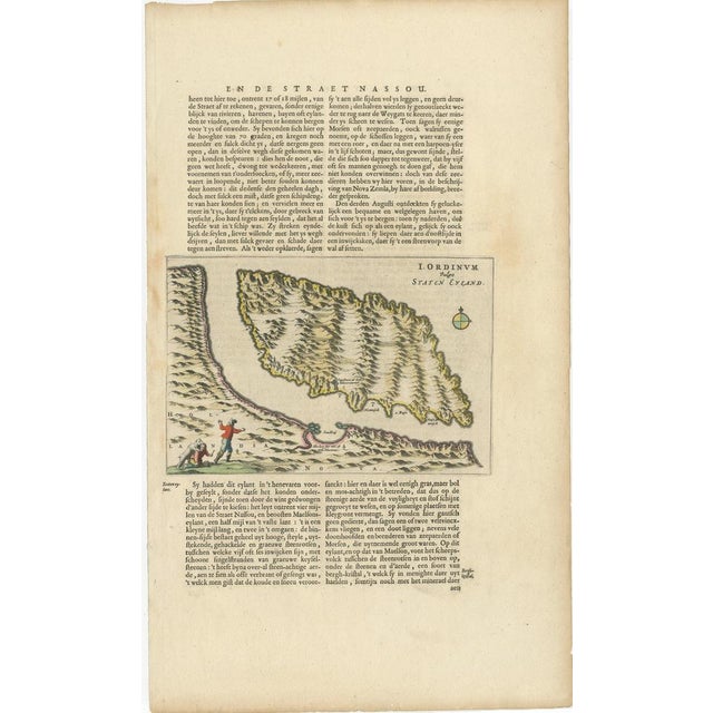 Antique Arctic Map with Staten Island, 1598 For Sale - Image 3 of 9