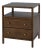 Mendel 21.25 in. W Rectangular Wood 2 Drawer Narrow Nightstand with Open Shelf, Walnut For Sale