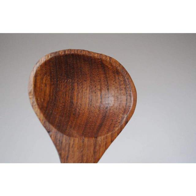 Brown Mid-Century Modern Sculptural Teakwood Salad Tongs For Sale - Image 8 of 12