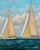 2020s Yacht Racing Sailing Seascape Oil Painting on Canvas, Unstretched, by D. Tayler For Sale - Image 5 of 6