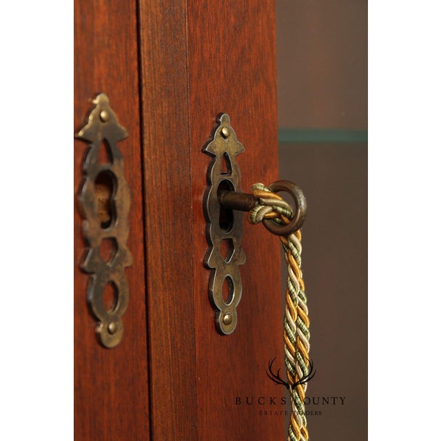 Georgian Style English Mahogany Bookcase or China Display Cabinet For Sale - Image 10 of 12