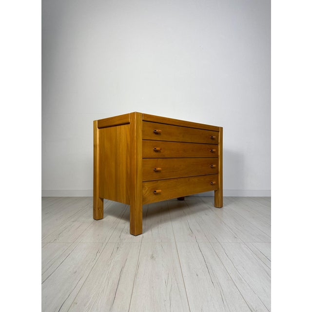 Mid-Century Modern Vintage French Chest of Drawers in Elm from Maison Regain, 1960s For Sale - Image 3 of 13
