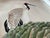 Chinoiserie Beige Pine & Crane Chinoiserie Mural | 2-Panel Hand-Painted Wallpaper For Sale - Image 3 of 4