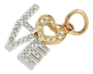 Tiffany & Co. Diamond Love 18k White & Rose Gold Charm