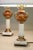 1930s French Depose Art Deco Neoclassic White/Salmon Onyx Marble Column & Urn Bronze Table Lamps - a Pair For Sale In Los Angeles - Image 6 of 13