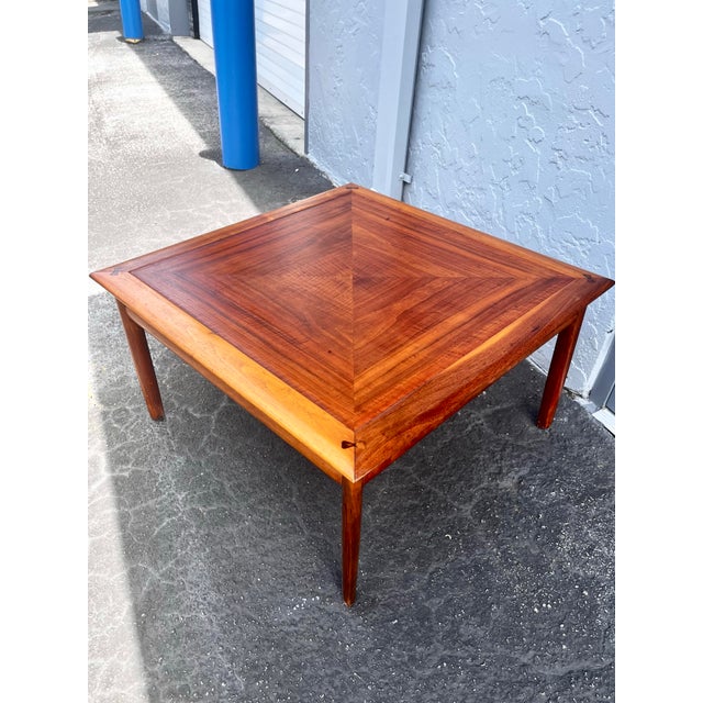 Mid Century Modern Coffee Table With Butterfly Joint | ‘Parallel’ Collection by Barney Flagg for Drexel Furniture For Sale In Tampa - Image 6 of 12