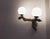 Vintage Brutalist Double Opaline Lighting Wall Light, 1950s For Sale - Image 14 of 18