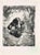 Etching on Montval paper, realized between 1927 and 1930. Table from "Les Fables de La Fontaine", published in 1952 by...
