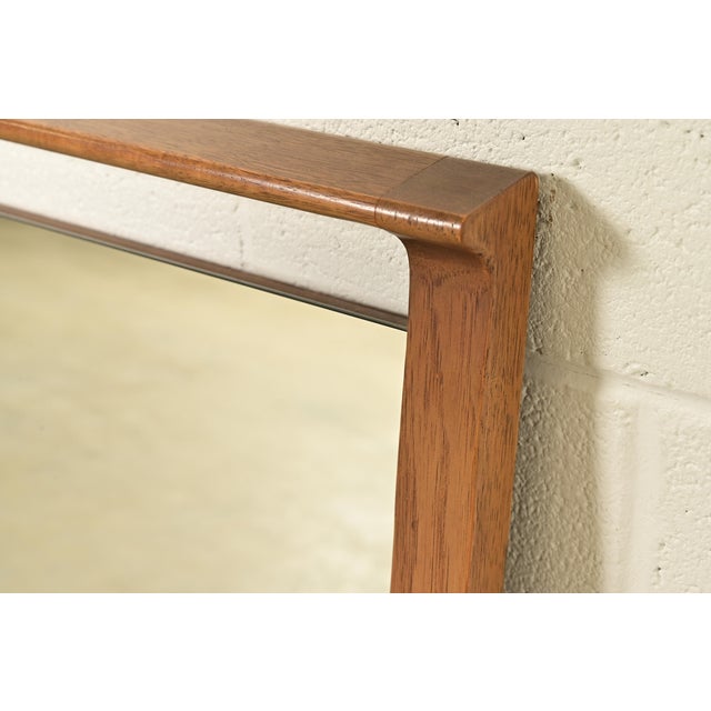 1960s John Van Koert for Drexel Profile Mid-Century Modern Sculpted Walnut Wall Mirror, 1961 For Sale - Image 5 of 10