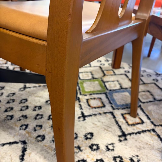 Nathan Furniture Vintage High Back Dining Chairs Set of 6 For Sale - Image 10 of 13