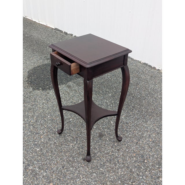 Vintage Mahogany Drinks Accent Side Table With Wood Gallery For Sale In Washington DC - Image 6 of 9