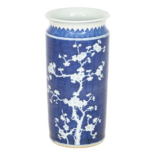 Chinese Blue and White Porcelain Umbrella Stand For Sale