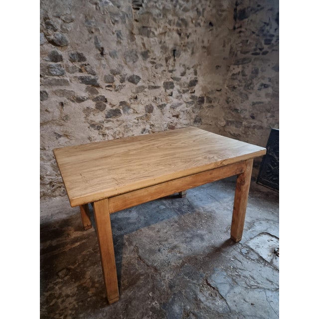 Vintage French Baker's Worktable in Chestnut, 1960s For Sale - Image 13 of 18