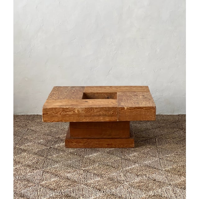 Late 20th Century Vintage Natural Wood Coffee Table | Chairish
