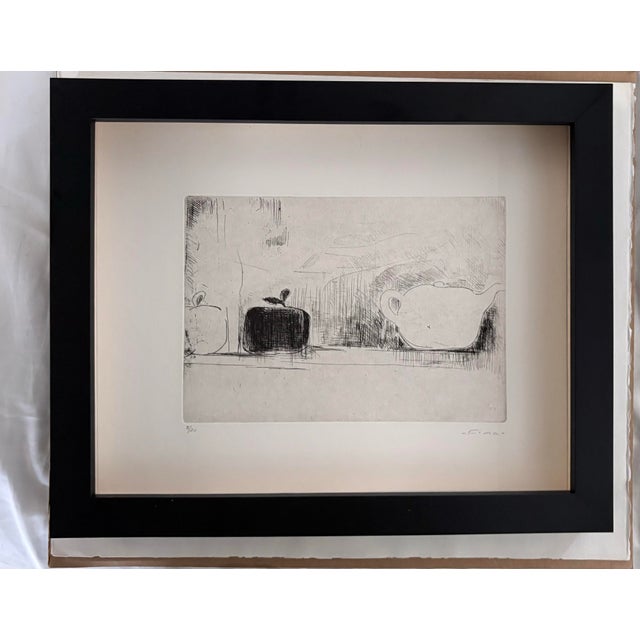 Black and White Mid-Century Still Life Lithograph by Artist Fima, Signed (14.5” X 17.25”) For Sale - Image 9 of 10
