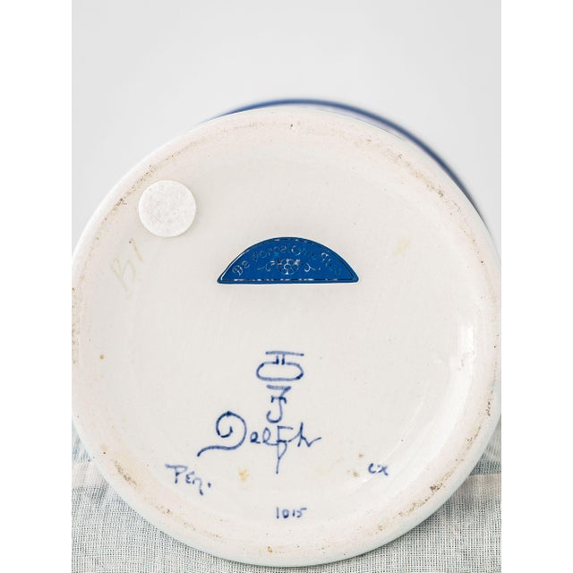 Dutch Delft Blue and White Chinoiserie Ceramic Table Lamp from Royal Delft, 1970s For Sale - Image 6 of 15