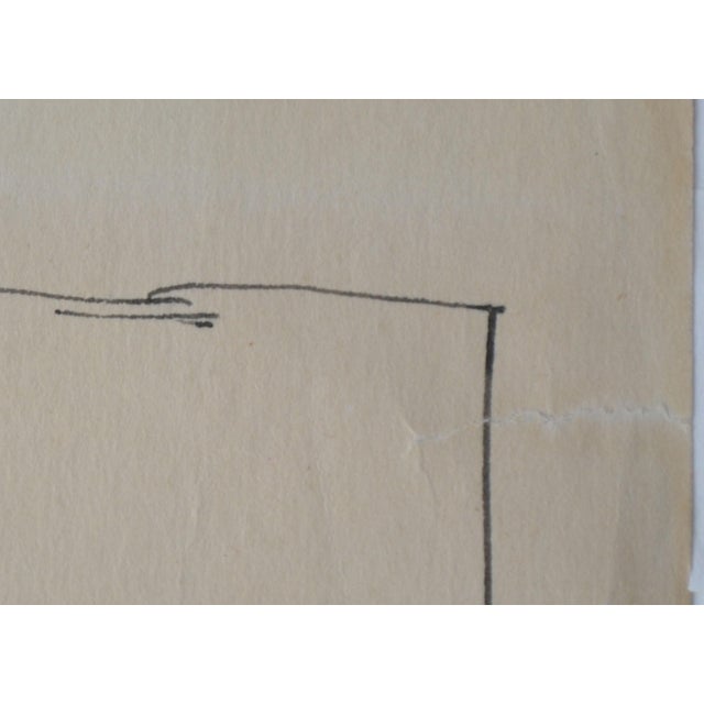Black Frances Liberman "Roy Zoelin the Sculpture" Drawing For Sale - Image 8 of 9