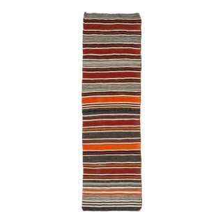 Striped Vintage Turkish Kilim Runner For Sale