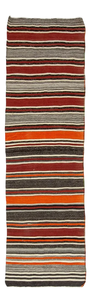Striped Vintage Turkish Kilim Runner