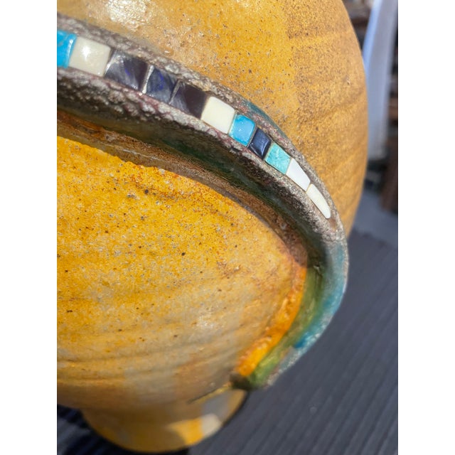 Vintage Ceramic Vase With Stone Inlaid Lizard by Raugh For Sale - Image 10 of 12