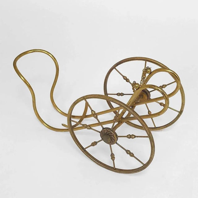 Mid-Century Modern Mid-Century Italian Gilded Brass Bottle Rack by Aldo Tura, 1950s For Sale - Image 3 of 7