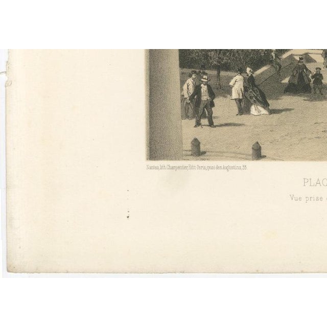 After Bayot, Piazza Del Popolo from the Pincian Hill, Rome, 1869, Lithograph For Sale - Image 9 of 12