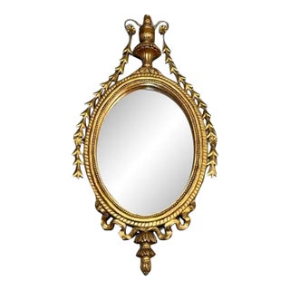 Late 20th Century Neoclassical Gilt Gesso Wall Mirror For Sale