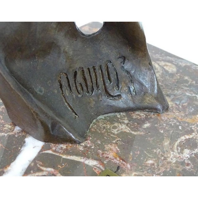 Carlos Aguilar y Linares, Large Salvador Dali Surrealist Bronze Portrait Sculpture Mexican Master Aguilar For Sale In Miami - Image 6 of 9