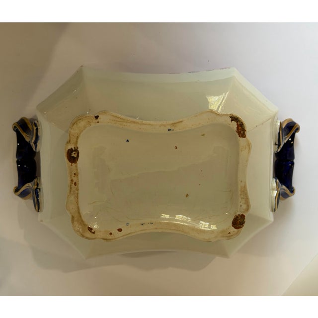 Ceramic Antique Staffordshire Style Ironstone Valentia” Imari Transferware Covered Tureen & Platter For Sale - Image 7 of 12