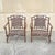 Vintage Hollywood Regency Style Cast Aluminum Basket Weave Lattice Patio Outdoor Rocking Lounge Chairs - a Pair. Item...