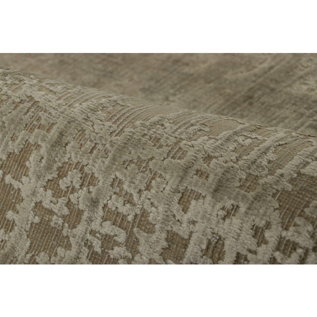 Textile Rug & Kilim’s Oversized Abstract Runner Rug in Beige-Brown Tones For Sale - Image 7 of 8