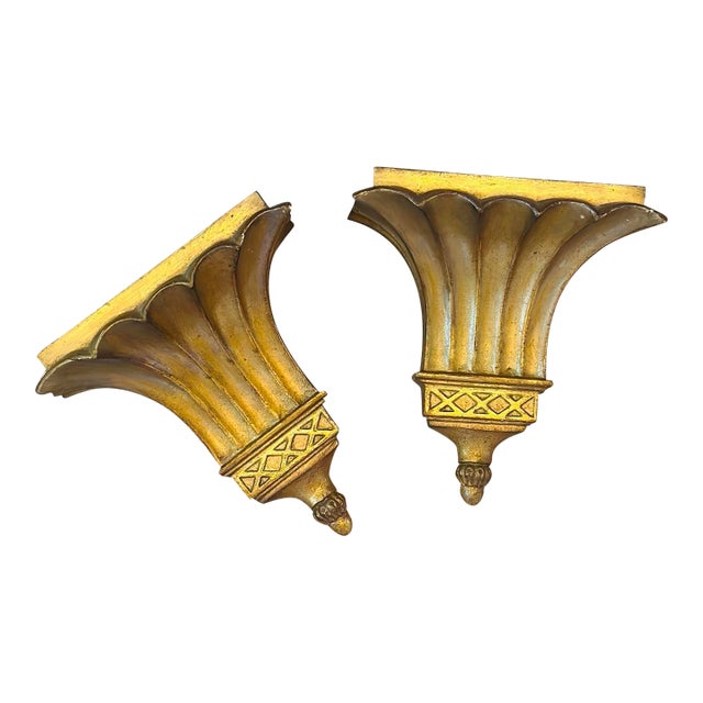 Vintage Hollywood Regency Wall Brackets For Sale