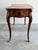French 1940s Louis XV Style Inlaid Writing Desk With Ormolu Mounts & Marquetry Top For Sale - Image 3 of 15